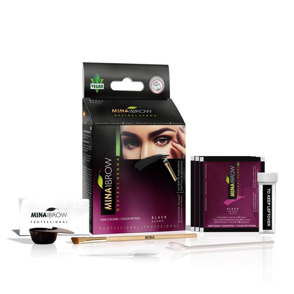 Mina ibrow Color de cabello Grafito | Coloración natural de manchas y tinte de cabello en polvo a prueba de agua y manchas | Sin amoniaco Sin plomo con convergencia 100 % gris Hasta 30 aplicaciones |