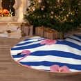 thumbnail image 5 of Sikiie Pink Flamingo Nativity Christmas Tree Skirt, Jesus Christian Winter Holiday Tree Mat Decoration(30-48IN)30", 5 of 6
