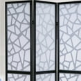 thumbnail image 2 of Roundhill Furniture Giyano Rice Paper/Wood 4-Panel Screen Room Divider in Black, 2 of 5