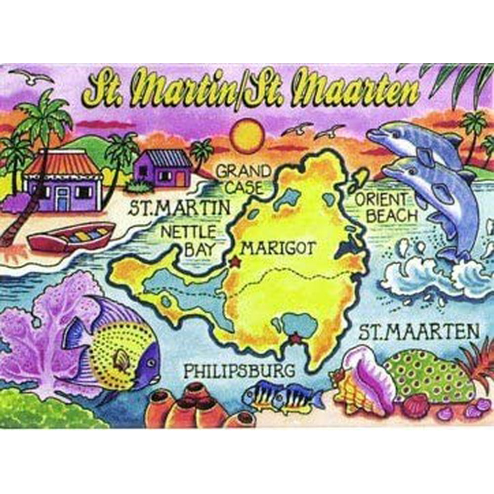St.Martin/St.Maarten Caribbean Fridge Collector's Souvenir 2.5 X