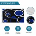 thumbnail image 6 of Black Blue Placemats Set of 6, White Circle Geometric Abstract Texture Placemats for Dining Table, Place Mats for Kitchen Tabletop, Waterproof Wipeable Dining Table Mats Set, 6 of 9