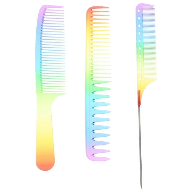 3 peines lisos para peinar el cabello, cepillos de salón para el cuidado del cabello.