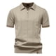 thumbnail image 1 of pstuiky camisetas para hombre, Suéter informal de manga corta con cuello vuelto, cómodo y liso para hombre camisetas de hombre m, 1 of 3