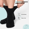 thumbnail image 5 of Diabetic Socks for Women, AMITOFO Bamboo Viscose Ankle Socks with Non-Binding Loose Top, Seamless Toe Design Breathable Moisture-Wicking Fabric, 6 Pairs Multicolor, 5 of 8