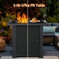 thumbnail image 4 of 28inch Propane Fire Pit Table with Lid 2 in 1 Square Gas Firepit Table 50,000 BTU Iron Tabletop for Outdoor Patio Garden and Camping, 4 of 9