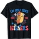 thumbnail image 1 of Camiseta de perro caliente con texto "Im Just Here for The Wieners" del 4 de julio, 1 of 2