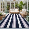 thumbnail image 2 of Area Rugs 5'x7', Purple Navy Blue Striped Carpet Runner Indoor Outdoor Rugs Home Decor Aesthetic, Abstract Gradient Lines Art Non Slip Mats Washable Accent Rug for Living Room Bedroom, 2 of 8
