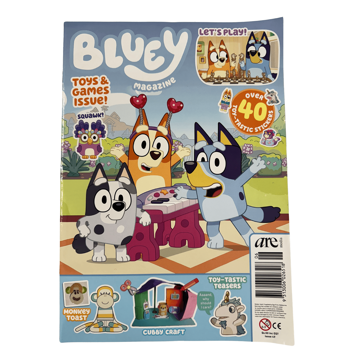 Bluey Magazine 6-Pack Bundle for Kids with Reusable Stickers – Fun Activities & Games – Ages 3+