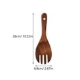 thumbnail image 2 of CHICHUMID 1Set Spork Salad Fork Spoon Acacia Wood Flatware Safe Non-Scratch Eco-Friendly for Cooking Everyday Use, 2 of 7