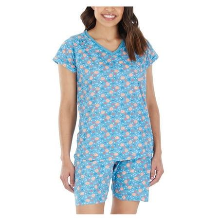 

Sleepyheads Women s Cotton V-Neck Top and Shorts Pajama Set