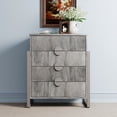 thumbnail image 3 of LGHM 4 Drawer Dresser, Modern Fluted Chest of Drawers for Bedroom, Living Room, Gray, 3 of 11