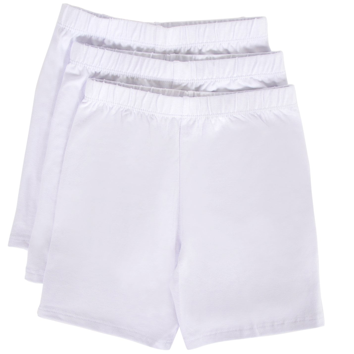 white cotton biker shorts