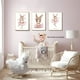 thumbnail image 2 of - Pósteres de guardería para bebé, deción de pared, lona para guardería, juego de 3, lindos estampados de conejo rosa para niños y niñas, habitación de niños, recámara, deción del hogar,, 2 of 5