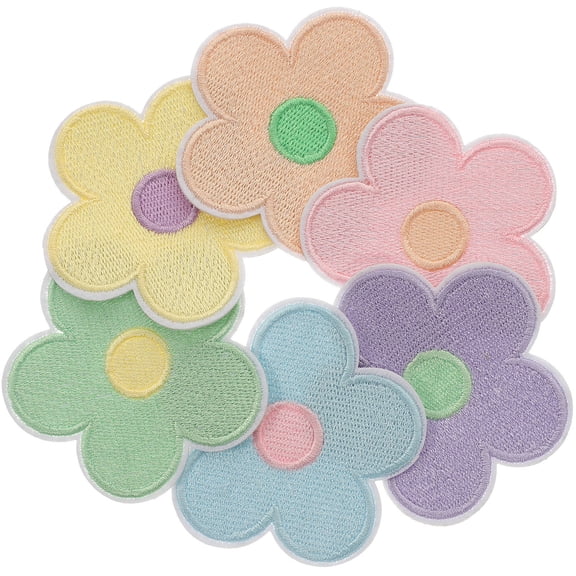 LOLIPPYY 12Pcs Iron on Embroidery Flower Patches for Clothes Bags and Jeans DIY Sewing Accessories