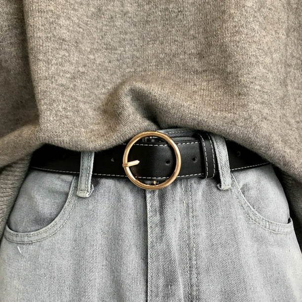 Lixada Lixada Fashion Women Belt Vintage Buckle Waist Strap Waistband O Ring Pin Buckle Belts For Dress Shorts Coffee Black Walmart Com Walmart Com