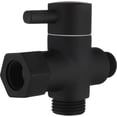 thumbnail image 1 of 3 Way Diverter Brass Shut Off Valve 3/8-12/17 Adapter For Toilet Water Line,black, 1 of 5