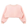 thumbnail image 1 of Ladies‘ Winter Crop Pullover  Long Sleeve Fleece Sweatshirt, 1 of 5