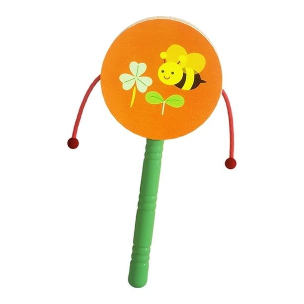 Campana de mano, tambor, sonajero, tambor, juguete, instrumento de percusión tradicional chino para bebé Abeja