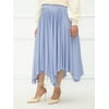 ELOQUII Elements Women's Plus Size Handkerchief Pleated Skirt