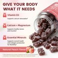 thumbnail image 4 of (2 Pack) Calcium Gummies with D3,Zinc Gummies - Plant Complex Calcium Magnesium Supplement with Glycinate,Potassium,Vitamin C for Bone & Immune Support- 60 Chewable Gummy, 4 of 6