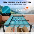 thumbnail image 3 of 10'x13' Aluminum Blue Retractable Pergola with Sun Shade, 3 of 7