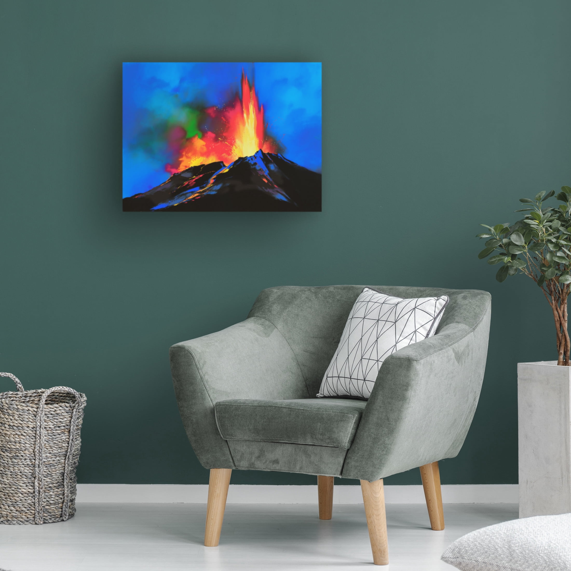 Canvas Wall Art - Thomas Leung 'Volcanic Majesty' Wall Art for Living Room, Bedroom, or Office Décor by Trademark Fine Art - 47 x 35 Inches