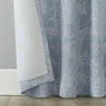 thumbnail image 5 of Sun Zero Pedra Paisley Embroidery 100% Blackout Back Tab Curtain Panel, 40"X84", Tranquil Blue, 5 of 8