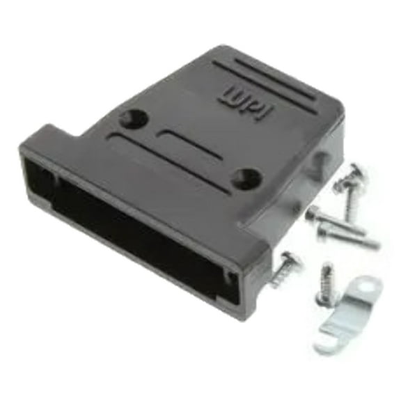 17-1589-06 D Sub Backshell, 17 Series, DB, 180°, Plastic Body, 25P