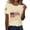 Beige, variant on MEICHEN 4th Of July Shirts For Women Summer USA Star Stripes Graphic Tees Patriotic Blouse 250 Anniversary USA Shirt