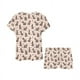 thumbnail image 3 of Conjunto de pijama corto para mujer con estampado de Scottish Terriers LKS3016, 3 of 4