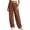 Brown #2, variant on Palazzo Pants for Women Wide Leg Baggy Warm Corduroy Sweatpants with Pockets Casual Drawstring High Waist Workout Trousers Green L