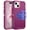 Purple Pink, variant on I-HONVA For iPhone 14/15 Plus Case Compatible with MagSafe,3-Layer Military Grade Drop Protection Anti-Slip Bumper Rugged Shockproof Dustproof Protection 6.7 inch Phone Case,Full Black
