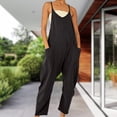thumbnail image 3 of Monos Casuales Monos informales para mujer Traje de diario sin mangas con ajuste holgado elástico (negro XL) Ygjytge para Mujer Negro T M, 3 of 6