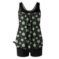 thumbnail image 5 of ibuvkizy Tankinis Swimsuits for Women Loose Modest Two Piece Bathing Suits Women Plus Size Print Bowknot Set Two-Piece Swimsuit Swimwear Shorts Bikini Sets for Women's Plus Size, 5 of 6