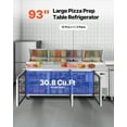 thumbnail image 2 of VEVOR Commercial Refrigerated Pizza Prep Table Stainless Steel Fridge Triple Door, 2 of 8