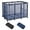 Blue+Black, variant on Yescom Metal Frame 10 Wheels Rolling Mesh Pool Storage Bin Organizer for Pool Toys Balls, Black