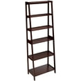 thumbnail image 2 of PJ Wood 5 Tier Bookshelf Ladder Shelf Bookcase with Storage Shelves, Multifunctional Storage Rack - Espresso, 2 of 3