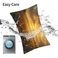 thumbnail image 6 of Cauagu Sunflower Sunset Rainfall Print Pillow Covers with Envelope Closure,1PC Pillow Cases Decorative Pillow Case for Bed & Couch, Pillows Not Included-16"x24", 6 of 6