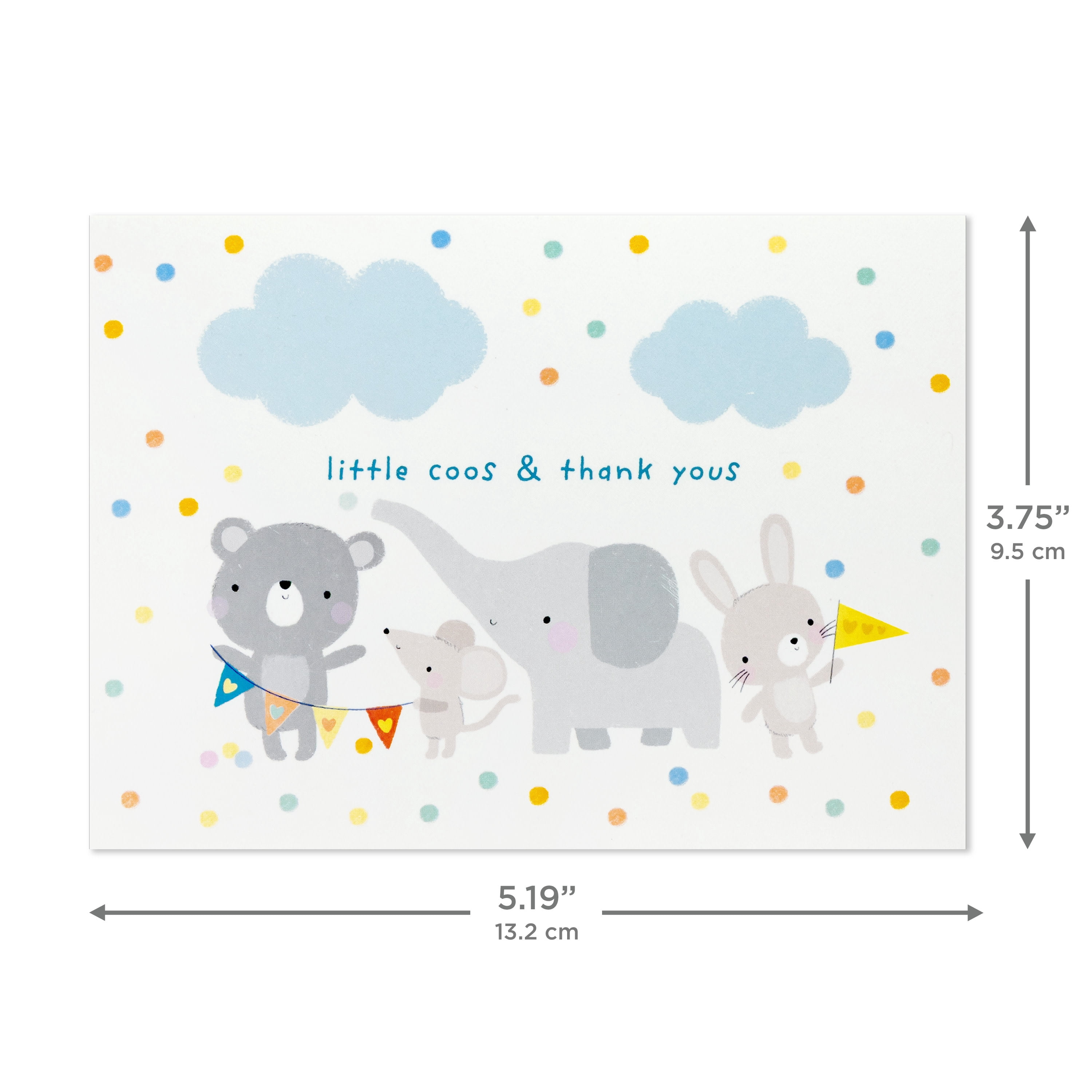 Hallmark Blank Thank You Notes (Baby Animals), 20 Count