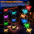 thumbnail image 3 of LED Crystal Dog Solar Wind Chime Light Color Changing Outdoor Yard Hanging Decor, 3 of 9
