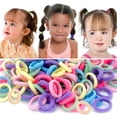thumbnail image 3 of Elastic Baby Hair Ties,Colored Rubber Bands,No Crease Elastic Hair Ties,Seamless Ponytail Holder,No Damage,for Girls Boys Toddlers Kids and Children (300Pack), 3 of 7