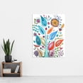 thumbnail image 2 of Embroidery Style Flowers Folk Art Watercolour Painting Extra Large XL Wall Art Poster Print, 2 of 3