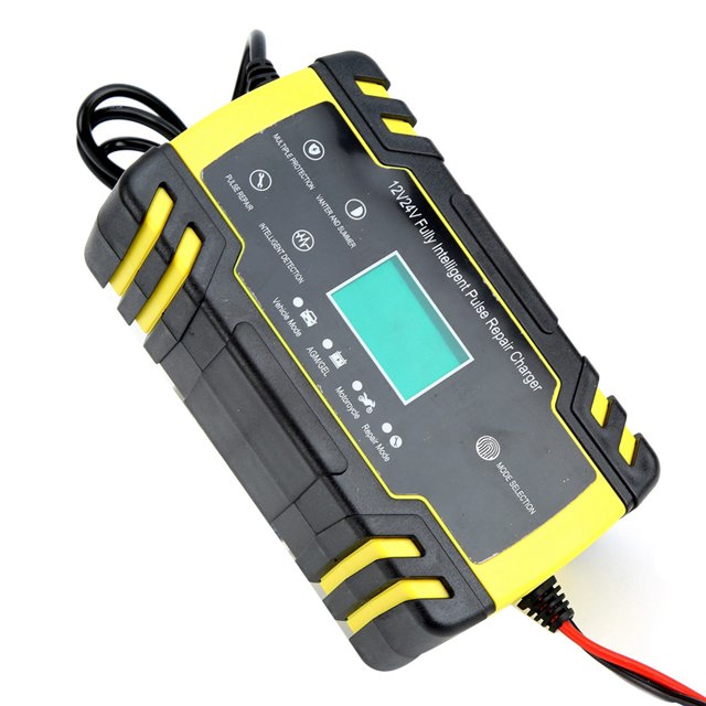 Cargador de batería de pulso, cargador de batería de pulso de reparación Cargador de batería universal Cargador de batería de automóvil Grado profesional