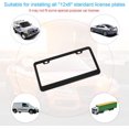 thumbnail image 3 of shiyou-Car License Plate Frame, 2 PCS Black Matte Stainless Steel License Plate Cover, Durable Rustproof Universal for Cars, SUVs, Vans with Anti-Theft Screw Set, Car Accessories for Men Women, 3 of 4