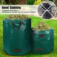 thumbnail image 2 of Saco de hojas de jardín/saco de hojas de jardín bolsa de transporte Material recubierto de película impermeable reutilizable saco de jardín autónomo (32 galones/120L, 2 of 5