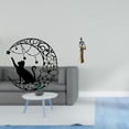 thumbnail image 2 of Escultura De Gato A La Luz De La Luna, Arte De Pared, Gato Negro Y Dama Tribal, Decoración De Metal, Figura De Mujer Africana, Decoración Del Hogar Para Amantes De Los Gatos Y Espacios De, 2 of 8