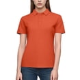thumbnail image 2 of Women's Polo Shirts Short Sleeve Shirts Striped Blouses Quick Dry Collared Shirts Business Casual Work Tops Athletic Tennis Golf Clothes, 2 of 6
