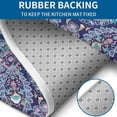 thumbnail image 4 of Blue Ethnic Paisley and Floral Pattern Bathroom Rugs Sets 3 Piece,Toilet Cover Set,Absorbent Non Slip Bathroom Mats Sets with U-Shaped Contour Rug Toilet Rug Set, 4 of 5