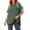 🔥 Green, variant on Sentmoon Women Summer Clothes Women's Clothes Ladies' Casual and Fashionable Solid Color 3/4 Sleeve Crew Neck Top Casual for Travel & Vacation White XXXL