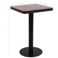 thumbnail image 4 of vidaXL Bistro Table Dark Brown 50x50 cm MDF, 4 of 4